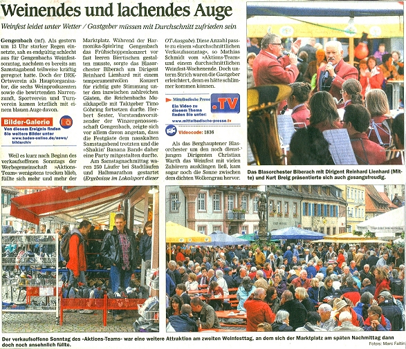 Aktionsteam Gengenbach e.V. - Nachbericht - Verkaufsoffener Sonntag - 18.09.2011