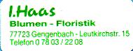 Aktionsteam Gengenbach - Firmen-Logos - Blumen Haas - Isolde Harter - Gengenbach